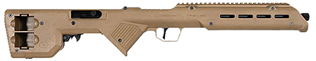 [813865029488] Desert Tech TRKRF2218FDE TREK-22  Flat Dark Earth Compact 22 LR 18" Free Floating Steel Barrel, Picatinny Rail Receiver, M-LOK Handguards, Fixed Polymer Stock, Suppressor Ready