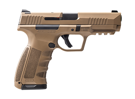 [687748693741] Dickinson LLC RA9FED RA9  9mm Luger 17+1 4.25" Black Steel Barrel, Flat Dark Earth Cerakote Serrated Aluminum Slide, Flat Dark Earth Polymer Frame w/Accessory Rail