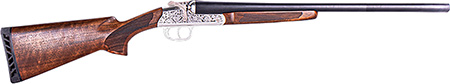 [819644021001] ATI ATIGKOF12RP26 Road Agent Prime 12 Gauge Break Open 2rd 26" Black Side By Side Barrel, Silver Engraved Aluminum Receiver, Fixed Turkish Walnut Stock