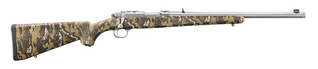 [736676074204] Ruger 7420 77/357  357 Mag 5+1 18.50" Brushed Stainless Threaded Barrel, Brushed Stainless Integral Scope Mount, Fixed Desolve Bare Reduced Camo Synthetic Stock, Thread Protector