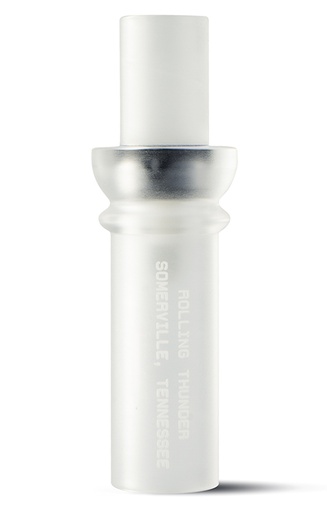 [810123070916] Rolling Thunder Game Call DC212CF Two Stroke Double Reed Cutdown Attracts Ducks Frost Acrylic