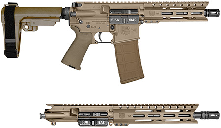 [810035752931] Diamondback DB195AK061 DB15  5.56/300BLK 30rd 7"/10" Black Nitride Flat Dark Earth Flat Dark Earth Magpul Grip