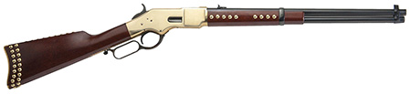 [844234110537] Cimarron CA228G19 1866 Pawnee Carbine 45 Colt 10+1 19" Blued Steel Barrel, Brass Receiver, Fixed Wood Stock
