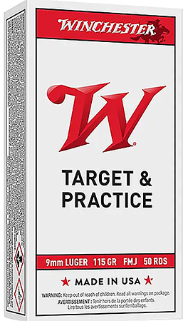 [020892201989] Winchester Ammo Q4172X   9mm 115gr Full Metal Jacket 50 Per Box/10 Case