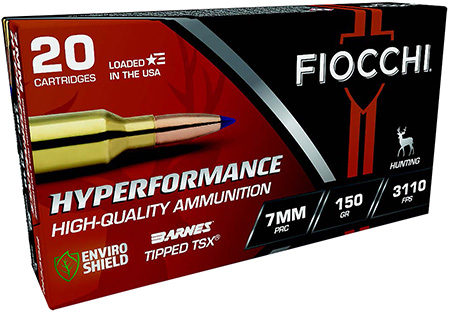 [762344713649] Fiocchi 7PRCTT Hyperformance  7mmPRC 150gr Barnes Tipped TSX 20 Per Box/10 Case