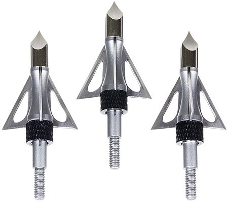 [026509146353] Allen 14635 Impact Fixed Blade Broadhead Stainless Steel Blades Silver 3 Pack