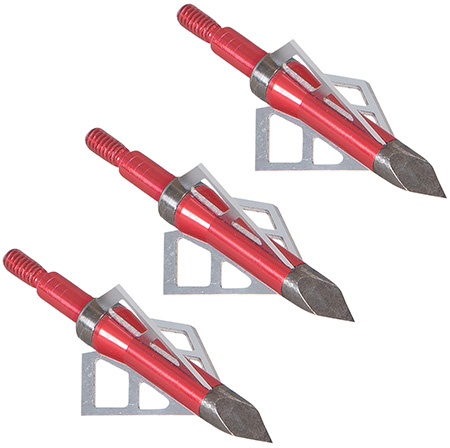 [026509033745] Allen 14696 Photon Broadhead Stainless Steel Blades Red 3 Pack