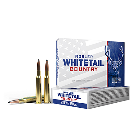 [054041401104] Nosler 40110 Whitetail Country  270Win 130gr Spitzer Boat Tail 20 Per Box/10 Case