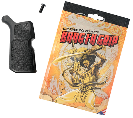 [860010992609] Die Free Co Llc KFGBLK Kung Fu Grip  Black Nylon Fits AR15/M4/AR10/SR25