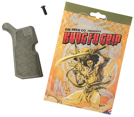 [860010992623] Die Free Co Llc KFGODG Kung Fu Grip  Olive Drab Nylon Fits AR15/M4/AR10/SR25