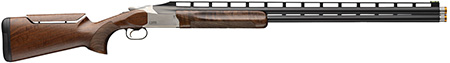 [023614855217] Browning 0183254002 Citori 825 Trap 12 Gauge Break Open 2.75" 2rd 32" Polished Blued Over/Under Vent Rib Barrel, Silver Nitride Stainless Steel Receiver, Adjustable Comb Gloss Black Walnut Stock