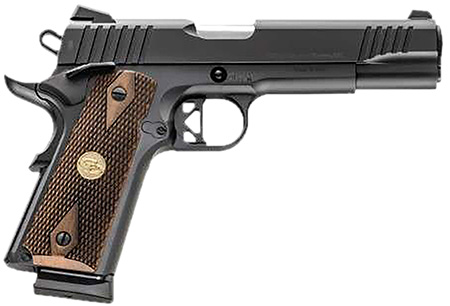 [8053800948050] Charles Daly 440213 Superior  45 ACP 10+1 5" Stainless Steel Barrel, Black Serrated Steel Slide, Black Steel Frame w/Beavertail, Walnut Diamond Checkered Grip, ZeroTech Red Dot