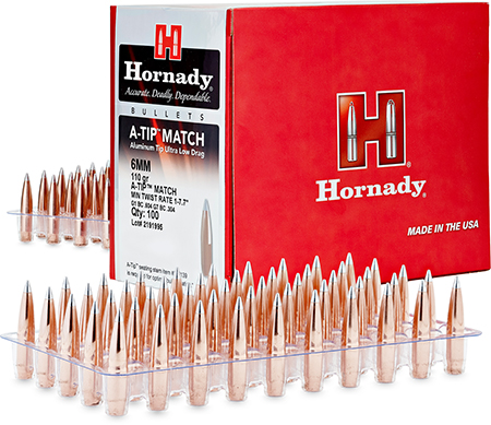 [090255727241] Hornady 261792   6.5mm .264 135gr A-Tip Match 500 Per Box/6 Case