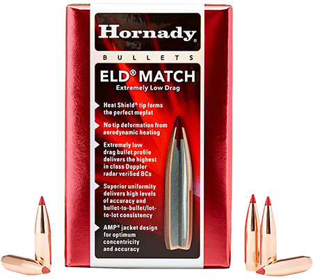 [090255727227] Hornady 245301   6mm .243 109gr Extremely Low Drag-Match 500 Per Box/6 Case