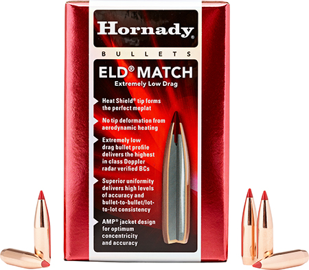 [090255727081] Hornady 263331   6.5mm .264 147gr Extremely Low Drag-Match 500 Per Box/6 Case