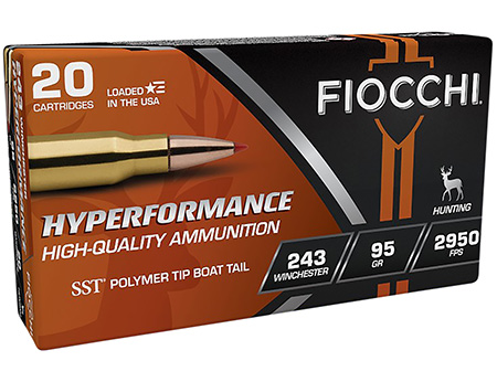 [762344704241] Fiocchi 243HSB Hyperformance  243Win 95gr Super Shock Tip 20 Per Box/10 Case