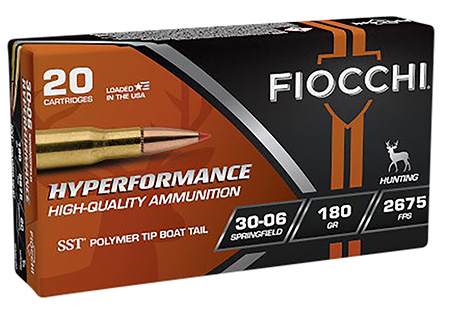 [762344704326] Fiocchi 3006HSC Hyperformance  30-06Springfield 180gr Super Shock Tip 20 Per Box/10 Case