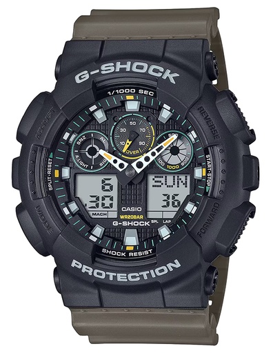 [889232379371] GSHOCK GA100TU1A3CR  ANLG-DIGTL                GRN