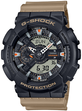 [889232379425] GSHOCK GA110TU1A5CR  ANLG-DIGTL WRLD TIME      TAN