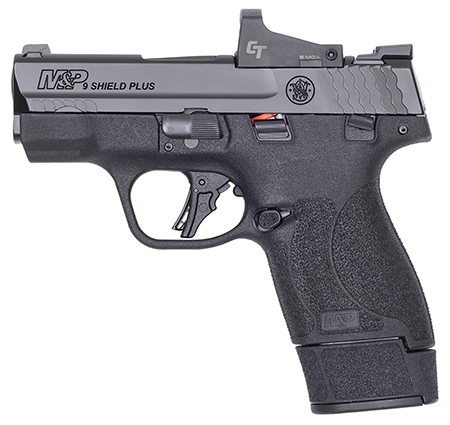 [022188900507] Smith  &  Wesson 14398 M & P9 Shield Plus 9mm Luger 10+1/15+1 3.10" Stainless Black Armornite Barrel/Slide Black Slim Textured Grip