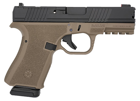 [697067875117] Black Rain Ordnance FL9MMFDEBLK   Compact Frame 9mm 15+1 4" Stainless Steel Slide