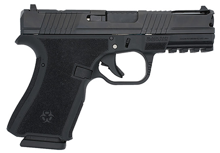[697067874394] Black Rain Ordnance FLP9MMBLK   Compact Frame 9mm 15+1 4" Stainless Steel Slide