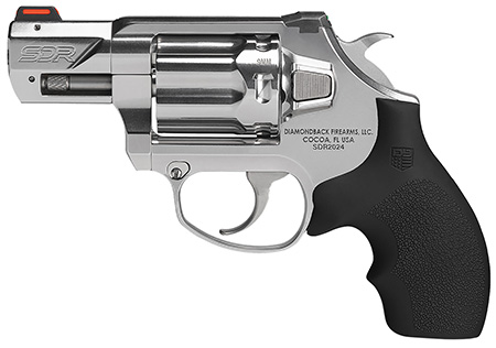[810035754447] Diamondback DB0700P701 SDR  Small 9mm Luger +P 6 Shot 2" Polished Stainless Steel Barrel  &  Frame, Stainless Steel Cylinder, Black Hogue Rubber Grip, Exposed Hammer