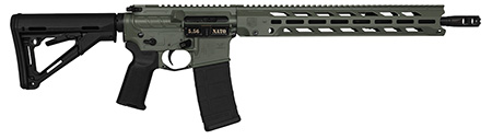 [810035756229] Diamondback DB1784K791 DB15 Obsidian 5.56 NATO 30+1 16" Black Nitride Threaded Barrel, Jungle Green Cerakote Picatinny Rail Aluminum Receiver, Magpul CTR Black Synthetic Stock  &  Magpul MOE K2 Grip
