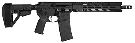 [810035756236] Diamondback DB1984K001  Obsidian 5.56 NATO 30+1 11.50" Black Nitride 11" M-LOK Handguard SBA5 Brace Magpul MOE K2 Grip