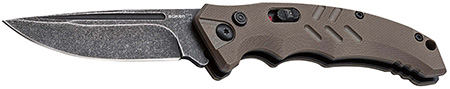 [788857753965] Boker 01BO483 Intention II  Folding Drop Point Plain D2 Steel Blade Brown G10 Handle