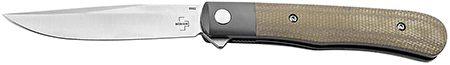 [788857786772] Boker 01BO930 Trapper  3.23" Plain Nitro-V Blade Micarta Handle