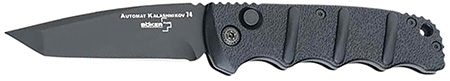 [788857060414] Boker 01KALS101  Kalashnikov 3.35" Tanto Plain Black D2 Steel Blade Aluminum Handle