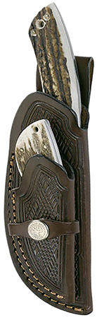 [788857012260] Boker 02BA5130H  Hunters Combo 2.38"/4.25" Caper/GutHook 440C SS Blade Rugged Stag Handle