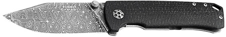 [788857059302] Boker 111103DAM Tiger-Damast  Pocket 3.35" Damascus Blade Micarta Handle