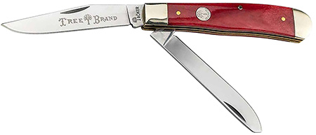 [788857768945] Boker 110830 Trapper  Plain D2 Steel Blade Smooth Red Bone Bone Handle