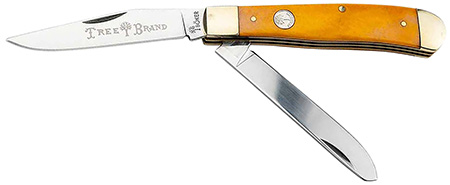 [788857768990] Boker 110835 Trapper Traditional Clip Point/Spey Plain D2 Steel Blade Smooth Yellow Bone Handle