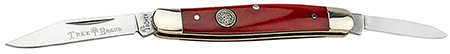 [788857769089] Boker 110844 Pen Knife Traditional Pen/Spear Plain D2 Steel Blade Smooth Red Bone Handle