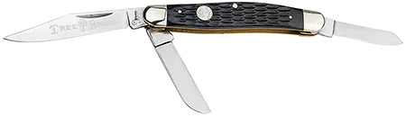 [788857771419] Boker 110856 Stockman Traditional Large Clip Point/Sheepsfoot/Spey Plain D2 Steel Blade Black Jigged Bone Handle