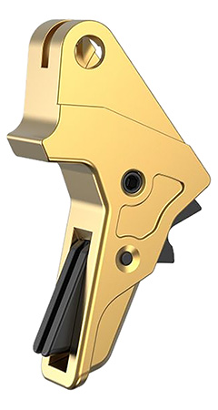 [764046031090] Tyrant CNC TDMPTRIGFSCGOLD/BLK   Gold Fits S&W M & P Full-Size  &  Compact