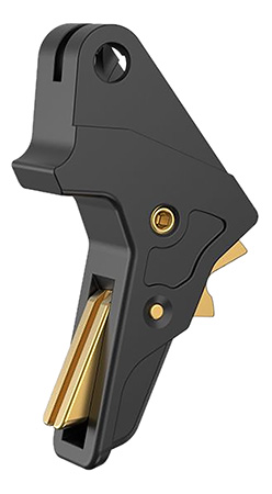 [764046031106] Tyrant CNC TDMPTRIGFSCBLK/GOLD   Black Fits S&W M & P Full-Size  &  Compact