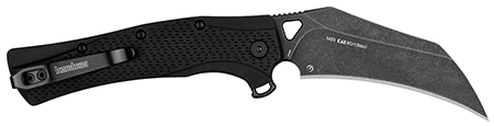 [087171067414] Kershaw 1423 Dawnstar  Tactical 3.50" Folding Hawkbill Plain Blackwash 8Cr13MoV SS Blade, Black Textured Glass Filled Nylon Handle