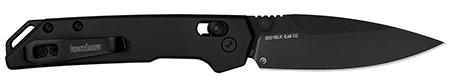 [087171068251] Kershaw 2051BLK Mini Iridium  3" Folding/Spear Point Plain Stonewashed D2 Steel Blade/Ice Blue Anodized 6061-T6 Aluminum Handle