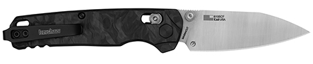 [087171068428] Kershaw 6105CF Bel Air  Folding/Reverse Tanto Plain Blackwash CPM MagnaCut Steel Blade/Bright Nickel Cerakote 6061-T6 Aluminum Handle