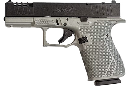 [638457790610] Great Lakes Firearms GL19SRK Striker  9mm 15+1 4" Front/Rear Serrations Cerakote Bull Shark Gray
