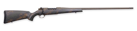 [747115454129] Weatherby MBC20N300PR8B Mark V Backcountry 2.0 300 PRC 3+1 28" Patriot Brown Cerakote Fluted Barrel/Peak 44 Blacktooth Carbon Fiber w/ Dark Green/Brown Sponge Stock