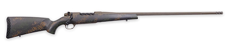 [747115454136] Weatherby MBC20N7MMPR6B Mark V Backcountry 2.0 7mm PRC 3+1 26" Patriot Brown Cerakote Fluted Barrel/Peak 44 Blacktooth Carbon Fiber w/ Dark Green/Brown Sponge Stock
