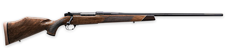 [747115440870] Weatherby MDX01N240WR4O Mark V Deluxe 240 Wthby Mag 4+1 24" High Gloss Fluted Barrel, High Gloss Blued Drilled  &  Tapped Stainless Steel Receiver, Fixed Gloss Walnut Stock, Right Hand