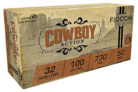 [762344002019] Fiocchi 32LA Cowboy Action  32S&WLong 100gr Lead Wadcutter 50 Per Box/20 Case