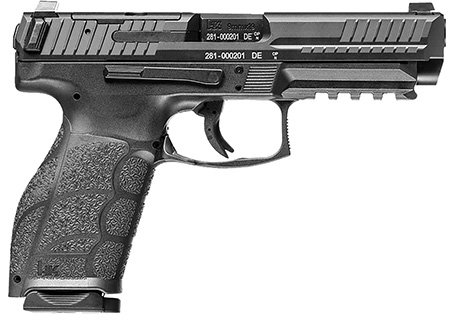 [642230268982] HK 81001065 VP9A1  Full Size 9mm Luger 15+1 4.53" Barrel, Black Steel Optic Ready/Serrated Slide, Black Polymer Frame w/Picatinny Rail, Interchangeable Backstrap Grip, Ambidextrous