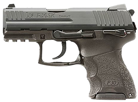 [642230269309] HK 81001109 P30SK V3 Sub-Compact Frame 9mm Luger 12+1/15+1 3.27" Steel Barrel, Black Cerakote Serrated Steel Slide, Black Polymer Frame w/Picatinny Rail, Ambidextrous
